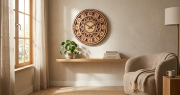 3D Wall Clock 804 | Wooden DIY Aesthetic Wall Clock for Home & Office Decor