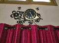 3D Flower Wooden Wall Clock With LED Light MZ1261200092MRTS
