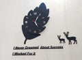 3D Leaf Wooden Wall Clock MZ1261200107MRTS