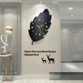 3D Leaf Wooden Wall Clock MZ1261200107MRTS