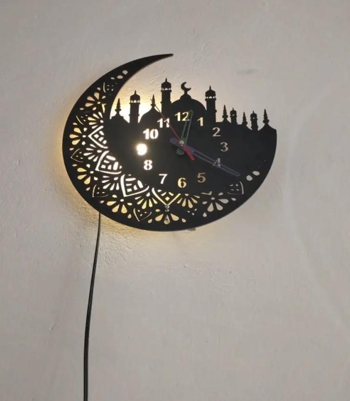 Islamic Wooden Wall Clock MZ1261200108MRTS