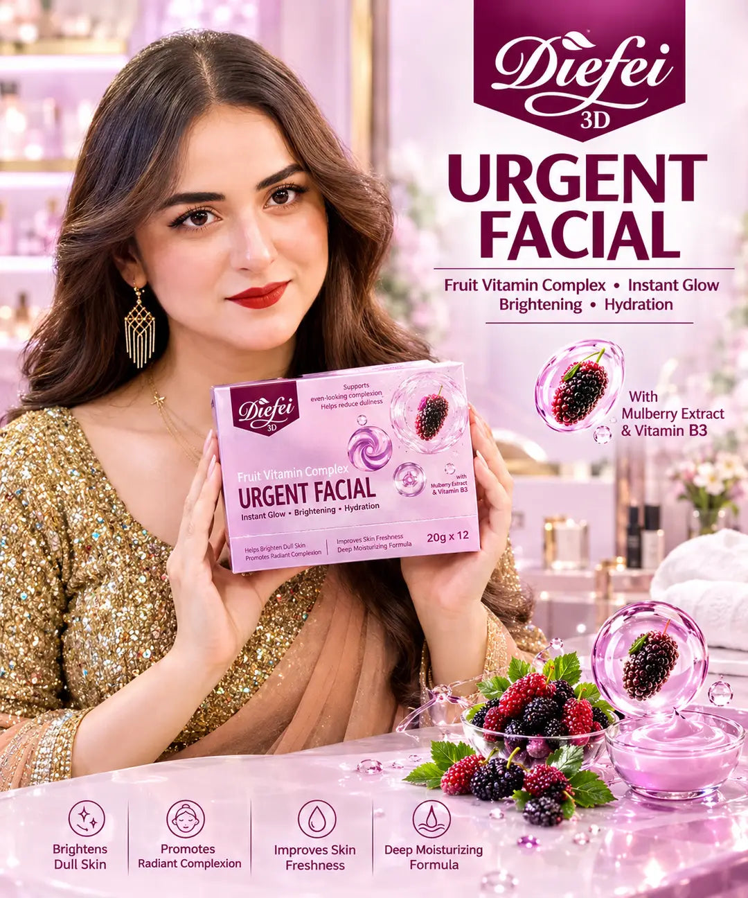 Diefei 3D Urgent Facial Fruit Vitamin MZ1501200118MIUKSE