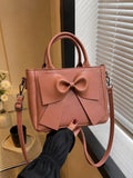 Women's Leather Plain Shoulder Bag Mustard MZ1598203383TEWHHB