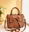 Women's Leather Plain Shoulder Bag Mustard MZ1598203383TEWHHB