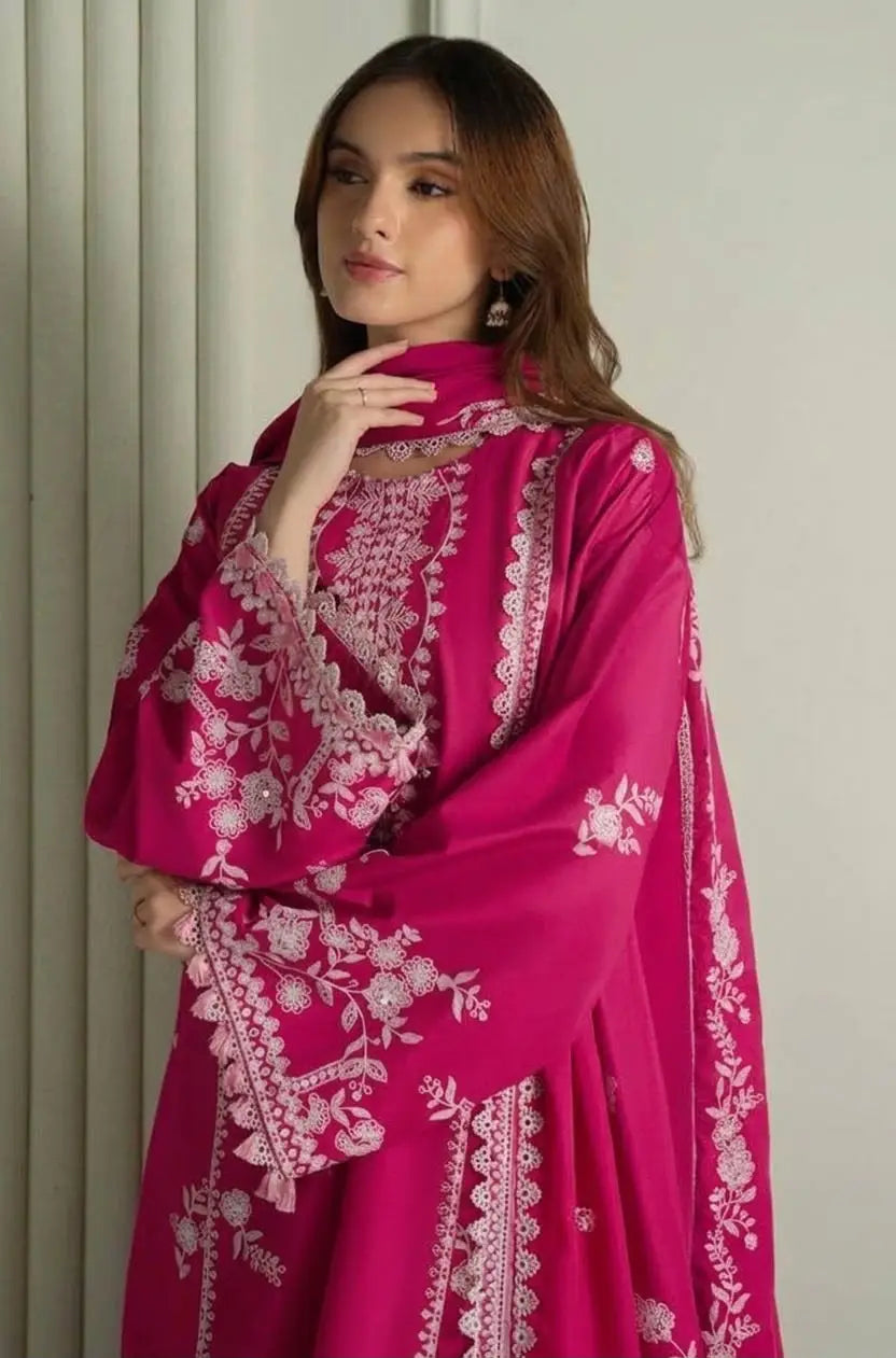 Women's Unstitched Embroidered Suit 3-Piece MZ1734200554MHSE