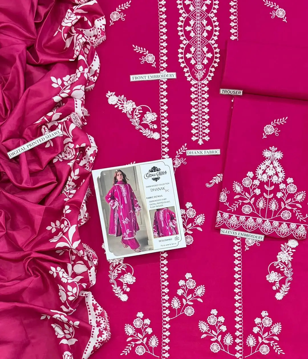 Women's Unstitched Embroidered Suit 3-Piece MZ1734200554MHSE
