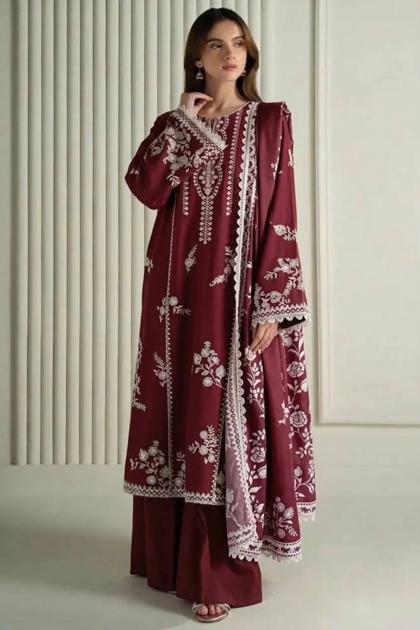 Women's Unstitched Embroidered Suit 3-Piece MZ1734200554MHSE