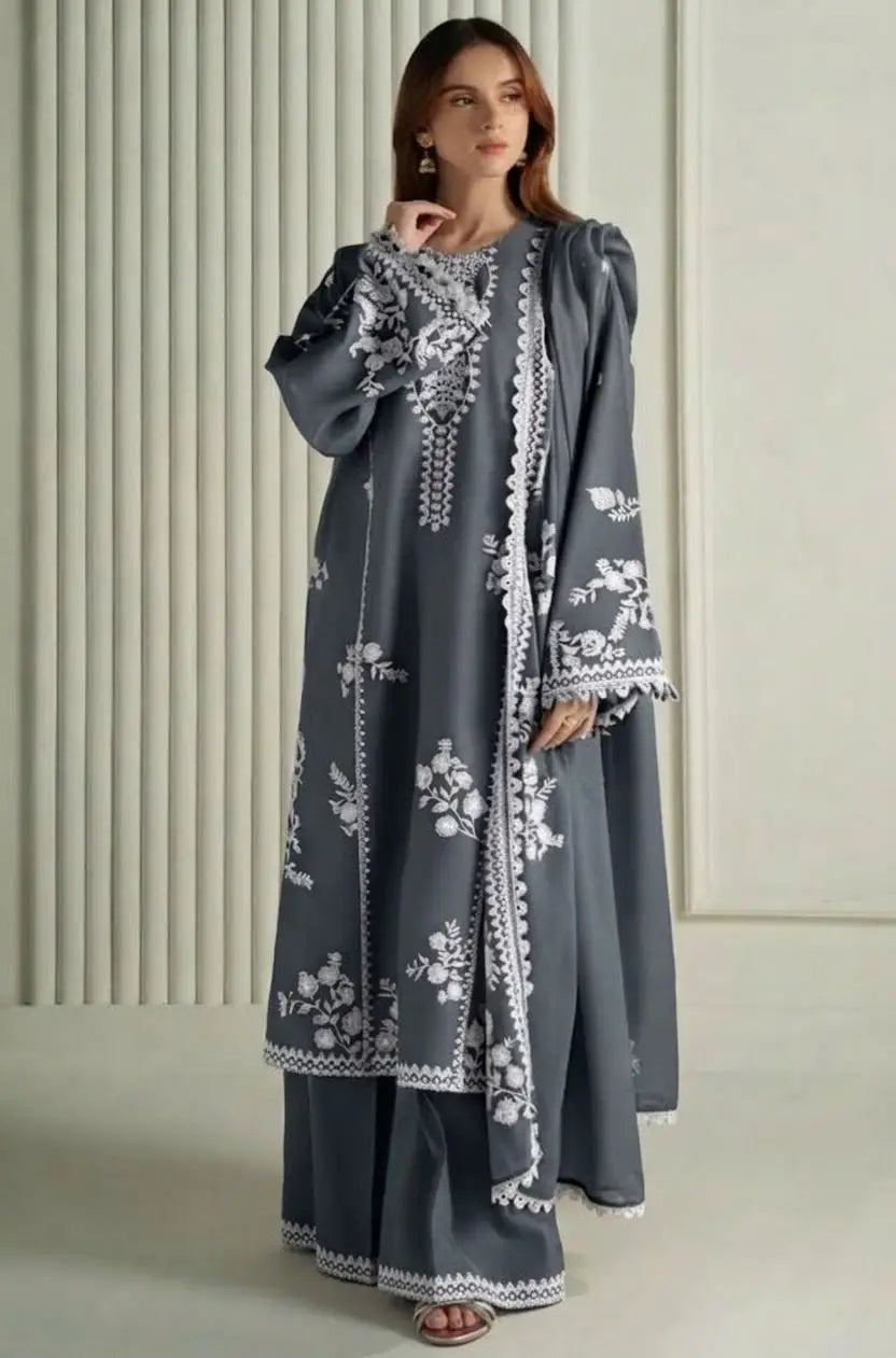 Women's Unstitched Embroidered Suit 3-Piece MZ1734200554MHSE