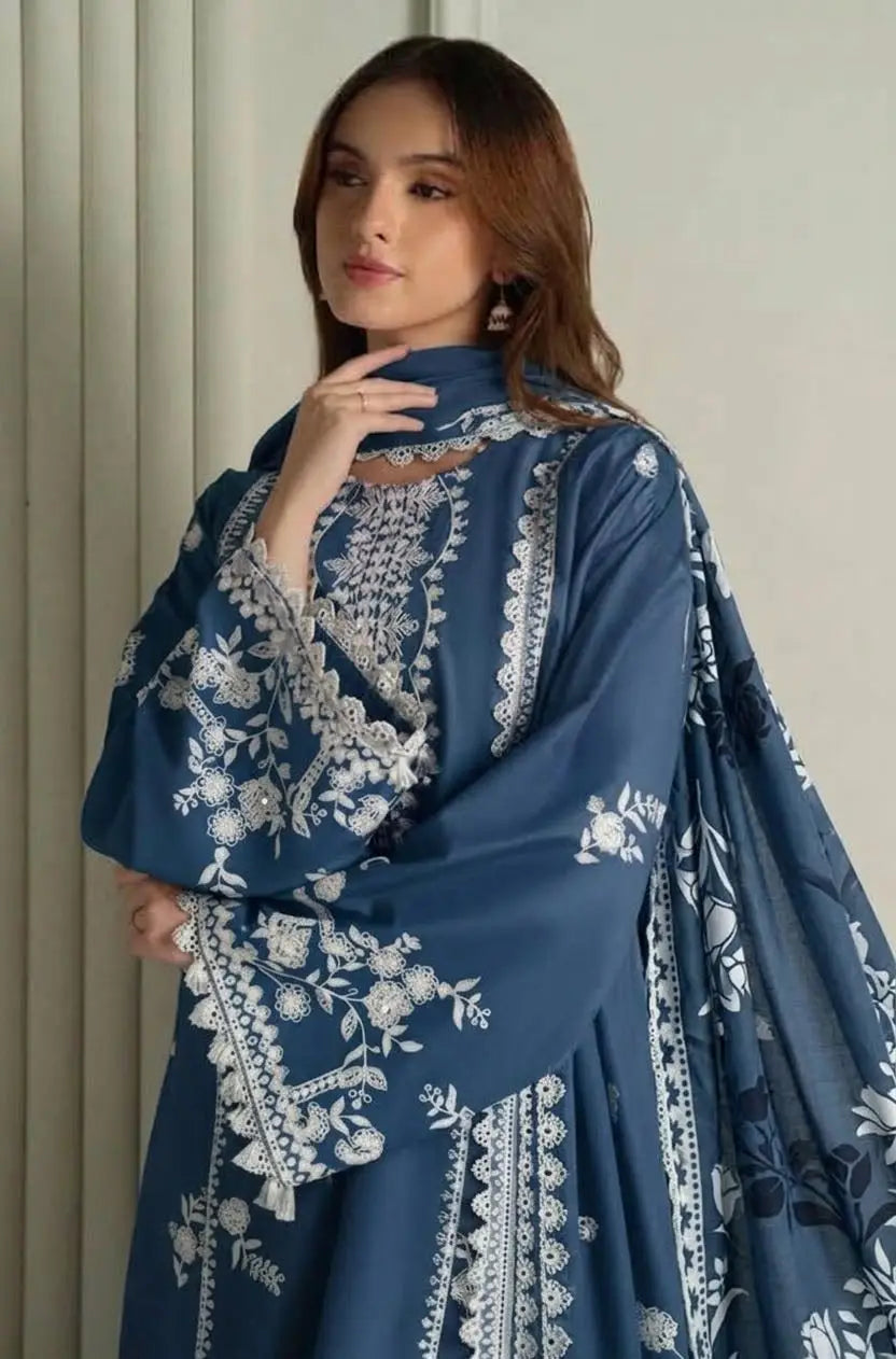 Women's Unstitched Embroidered Suit 3-Piece MZ1734200554MHSE