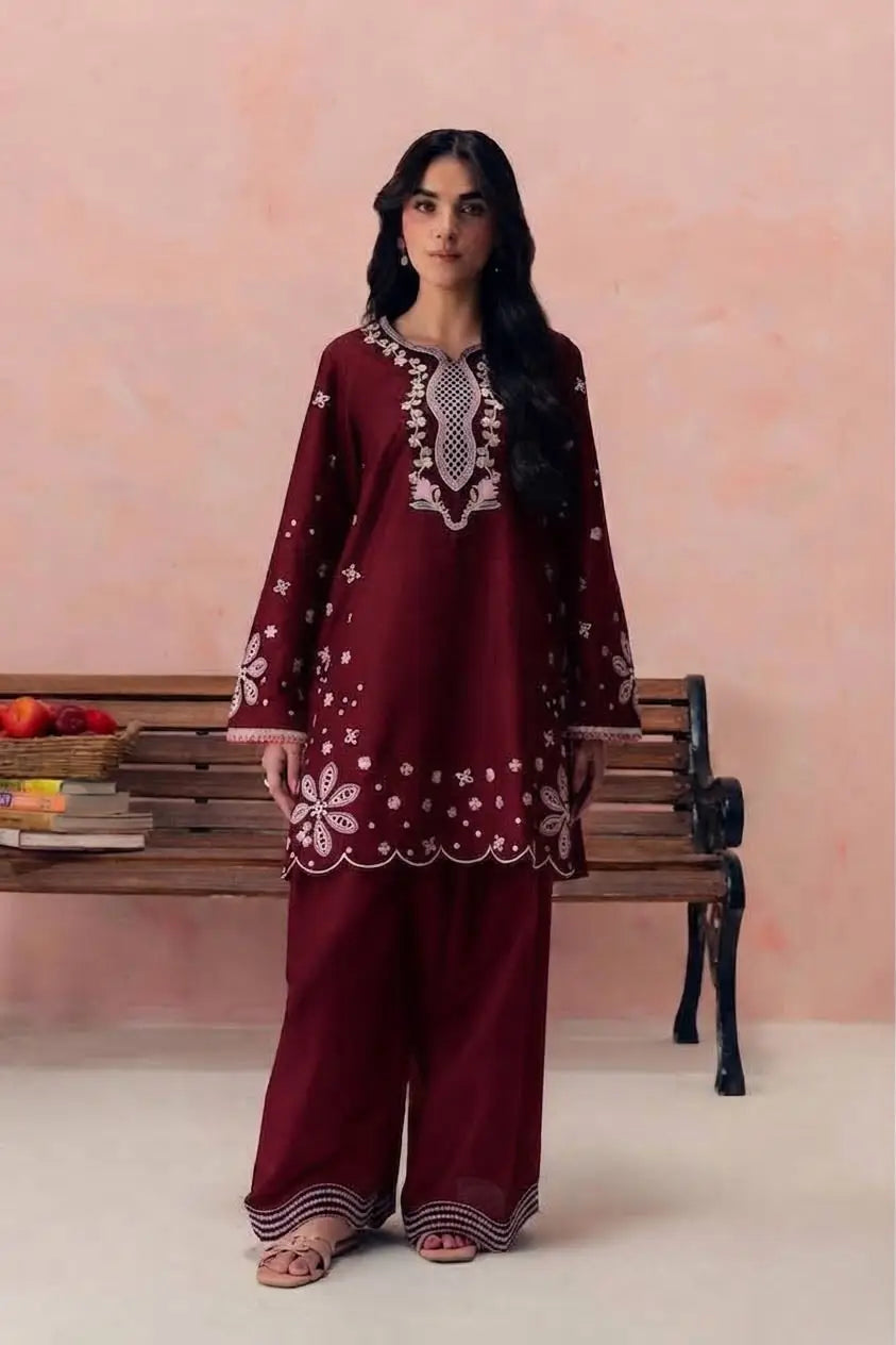 Women's Unstitched Embroidered Suit 2-Piece MZ1734200556MHSE