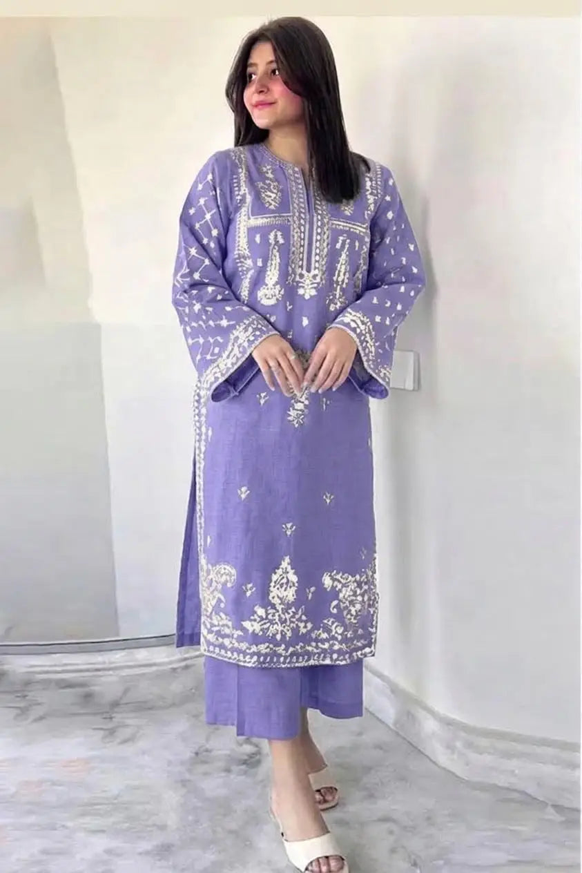Women's Unstitched Embroidered Suit 2-Piece MZ1734200556MHSE