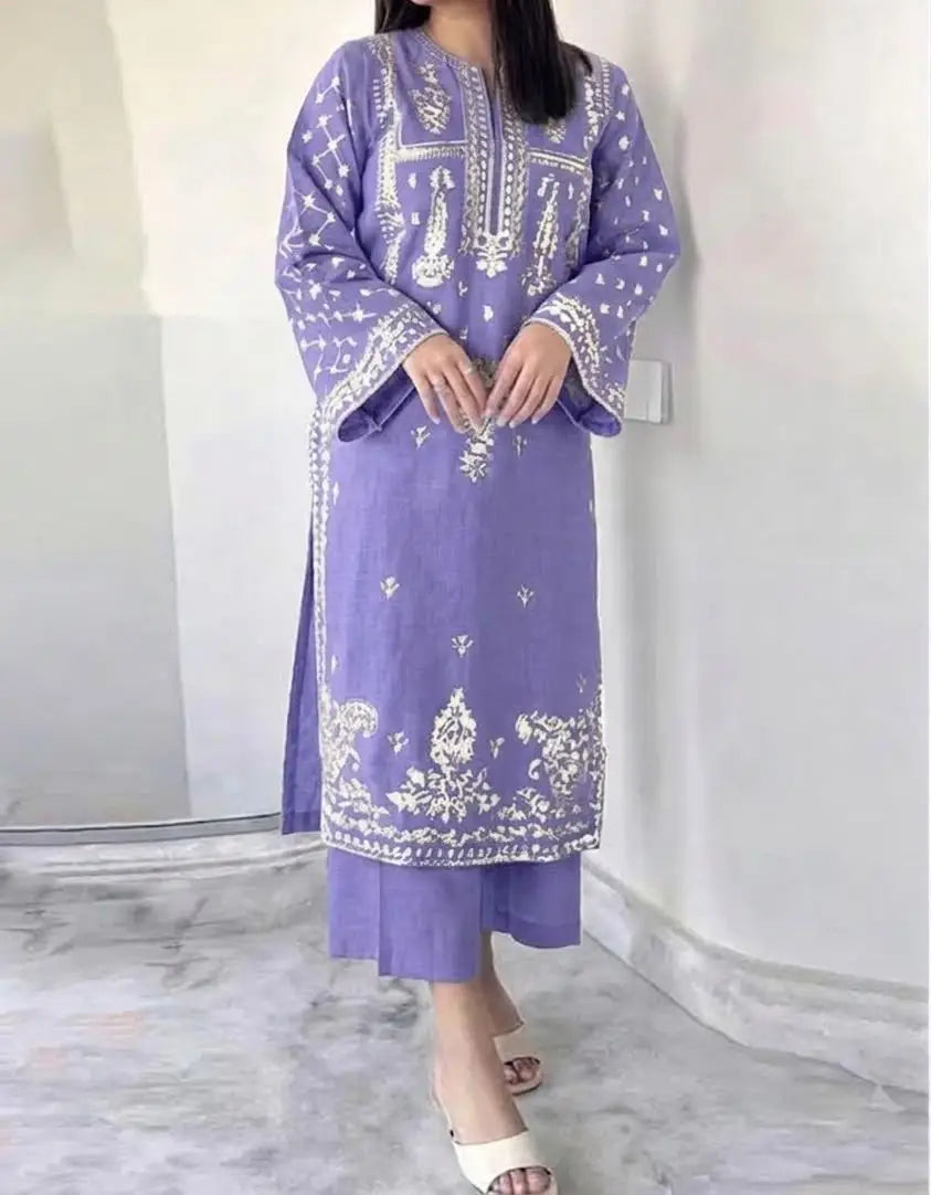 Women's Unstitched Embroidered Suit 2-Piece MZ1734200556MHSE