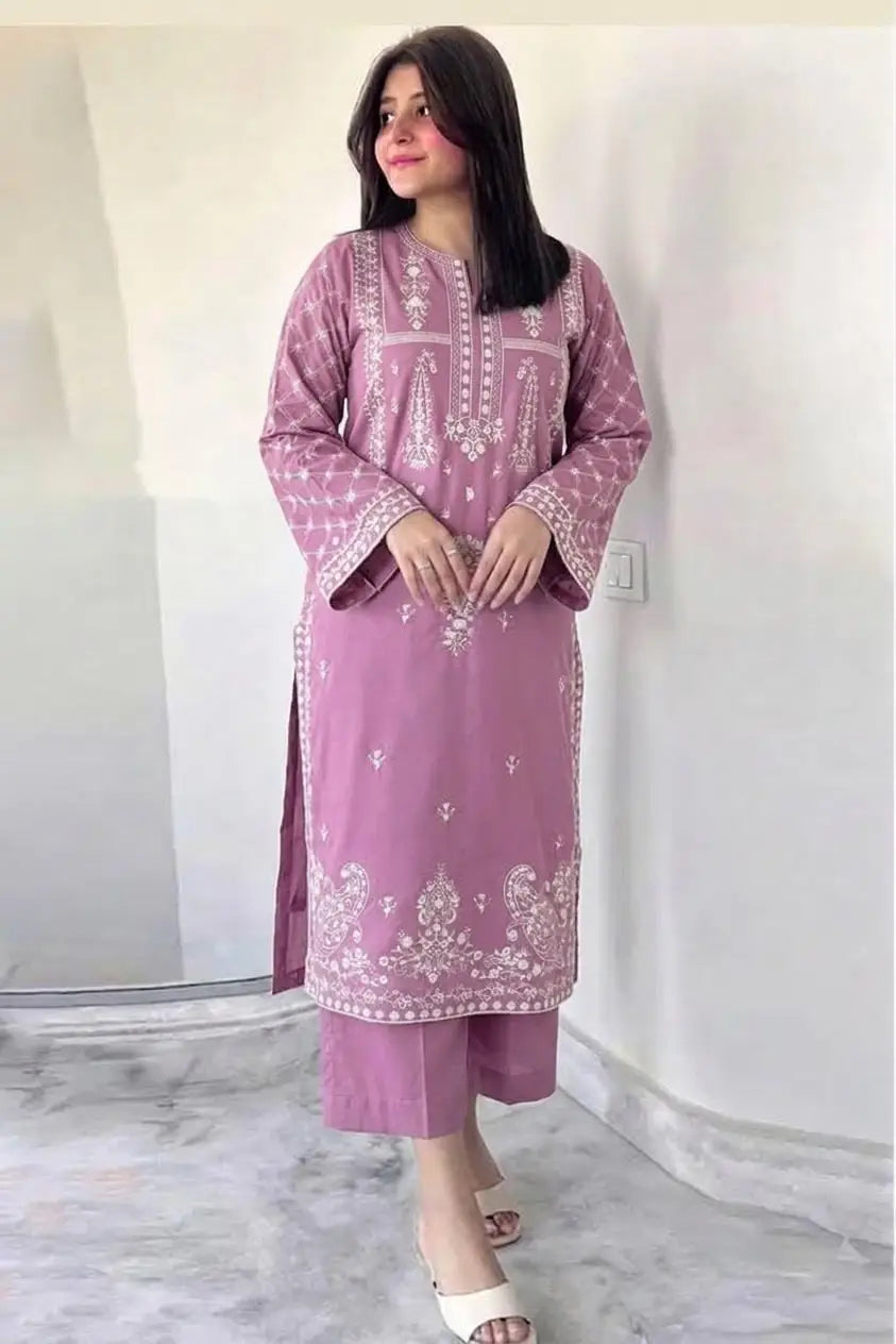 Women's Unstitched Embroidered Suit 2-Piece MZ1734200556MHSE