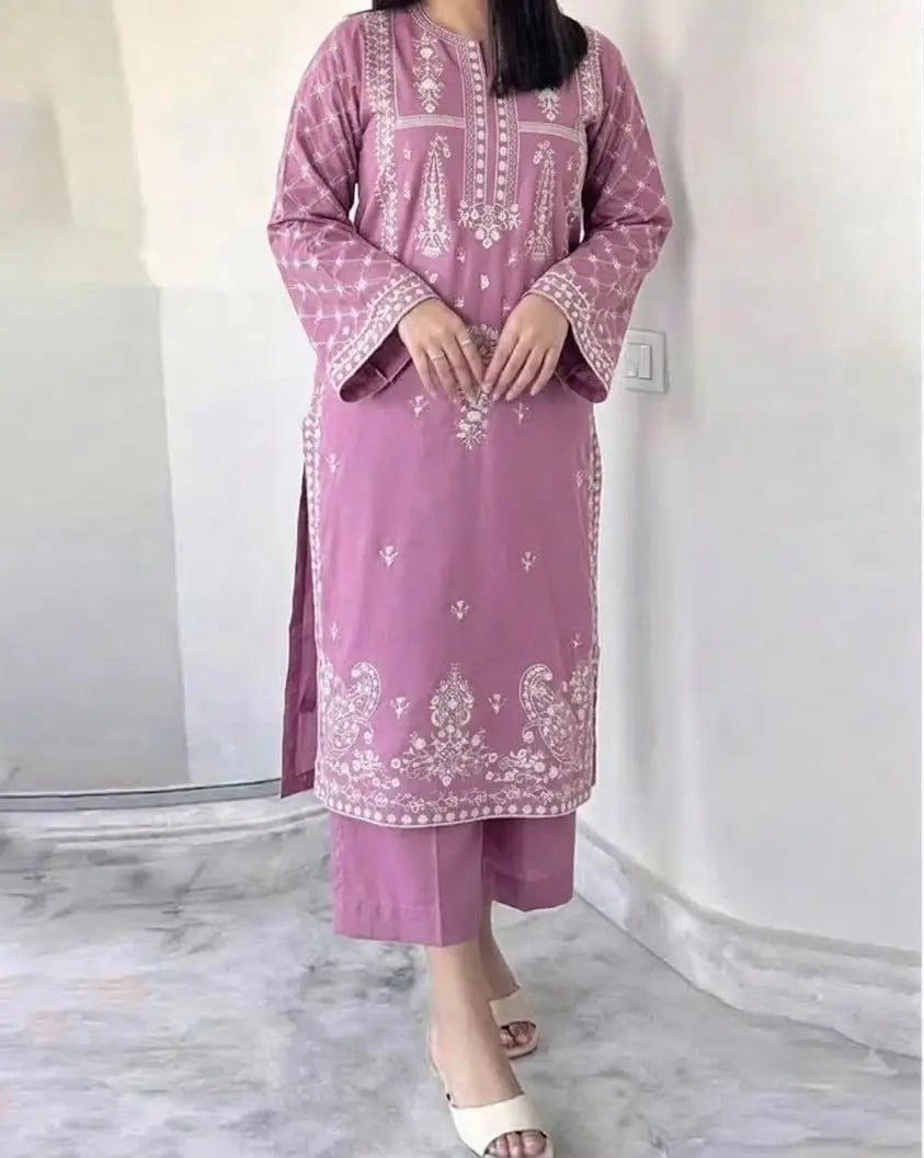 Women's Unstitched Embroidered Suit 2-Piece MZ1734200556MHSE