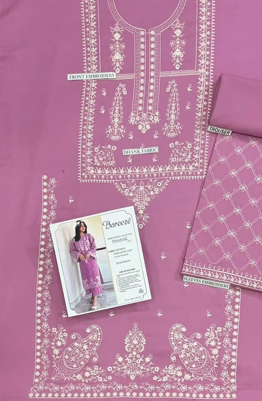 Women's Unstitched Embroidered Suit 2-Piece MZ1734200556MHSE