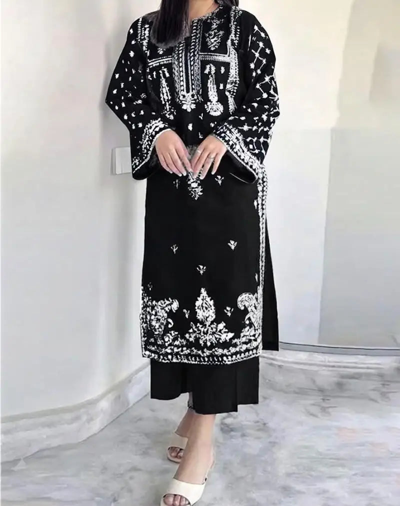 Women's Unstitched Embroidered Suit 2-Piece MZ1734200556MHSE
