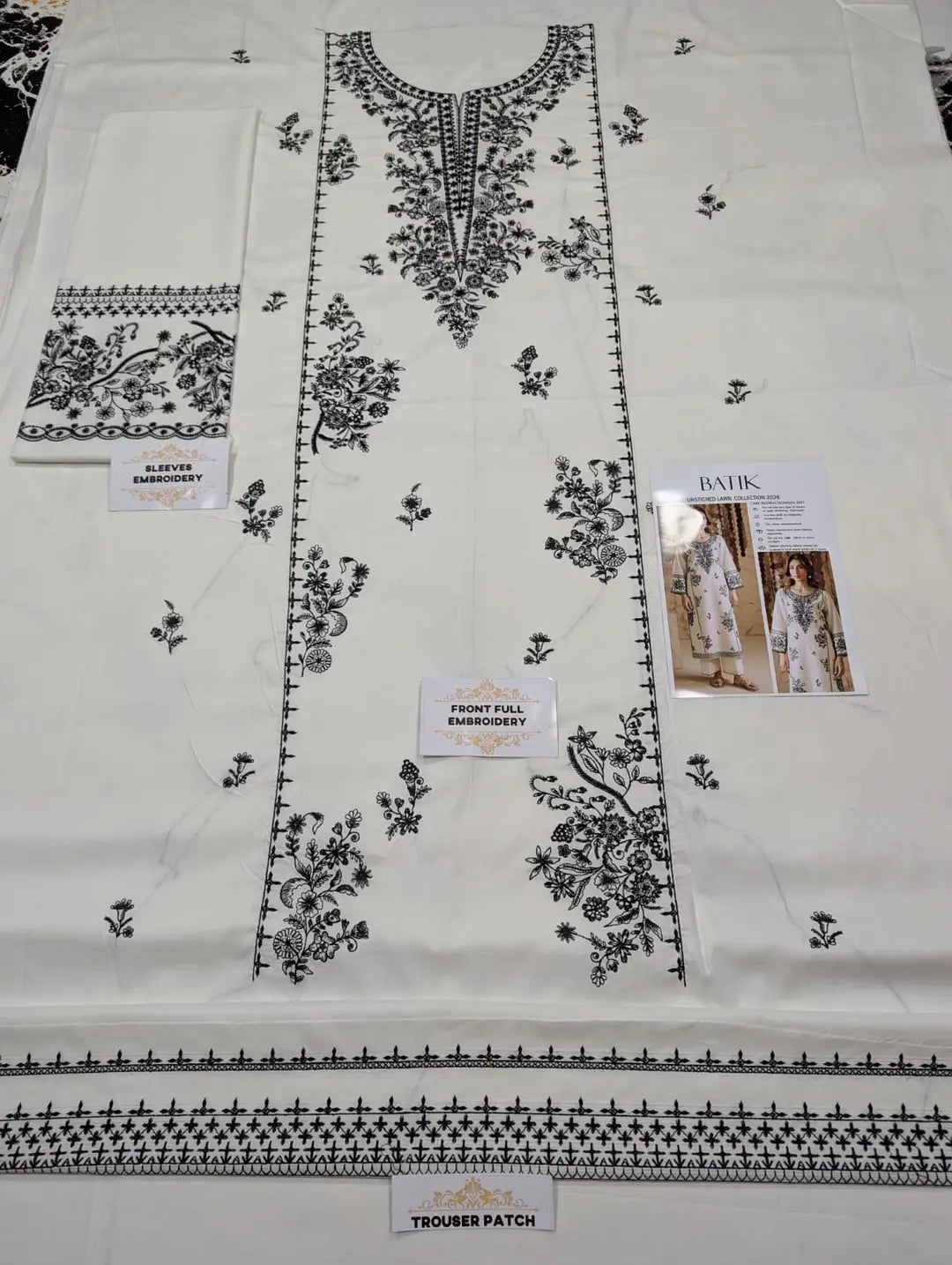 Women's Unstitched Embroidered Suit 2-Piece MZ1734200558MHSE