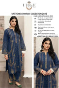 Women's Unstitched Embroidered Suit 2-Piece MZ1734200558MHSE