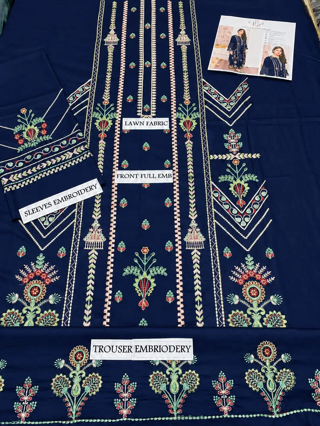 Women's Unstitched Embroidered Suit 2-Piece MZ1734200558MHSE