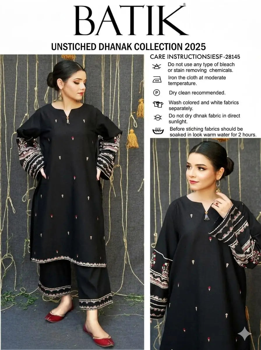 Women's Unstitched Embroidered Suit 2-Piece MZ1734200558MHSE