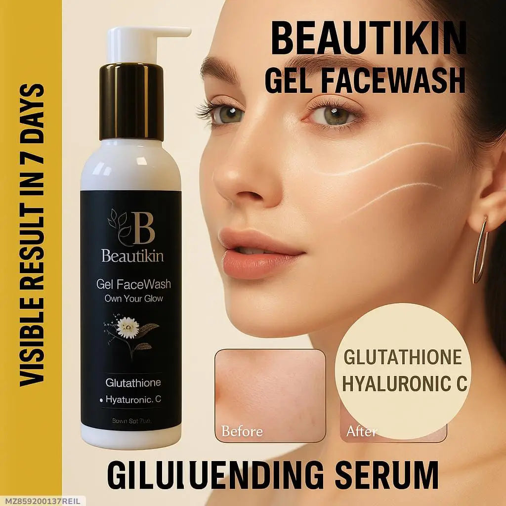 Beautikin Glutathione Brightening Gel Face Wash