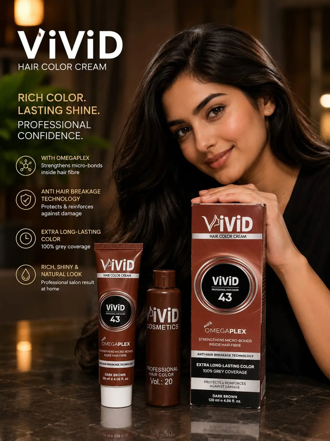 Hair Dye Cream 43 Brown MZ2987200095KIFNMT