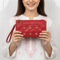 Women's Embroidered Hand Clutch Double Pocket MZ30500000048RITS