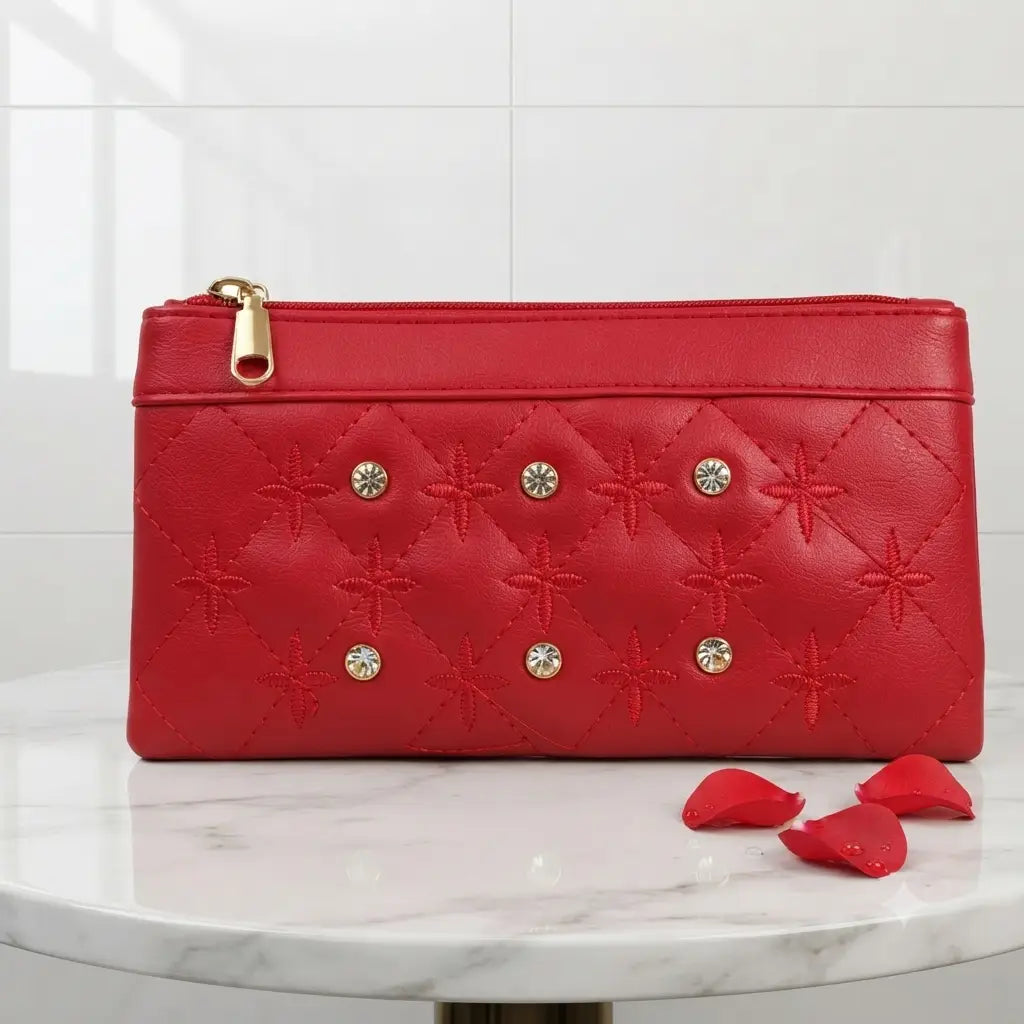 Women's Embroidered Hand Clutch Double Pocket MZ30500000048RITS