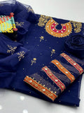 Women's Unstitched Gota Work Suit 3-Piece MZ3085200040TEZBCN