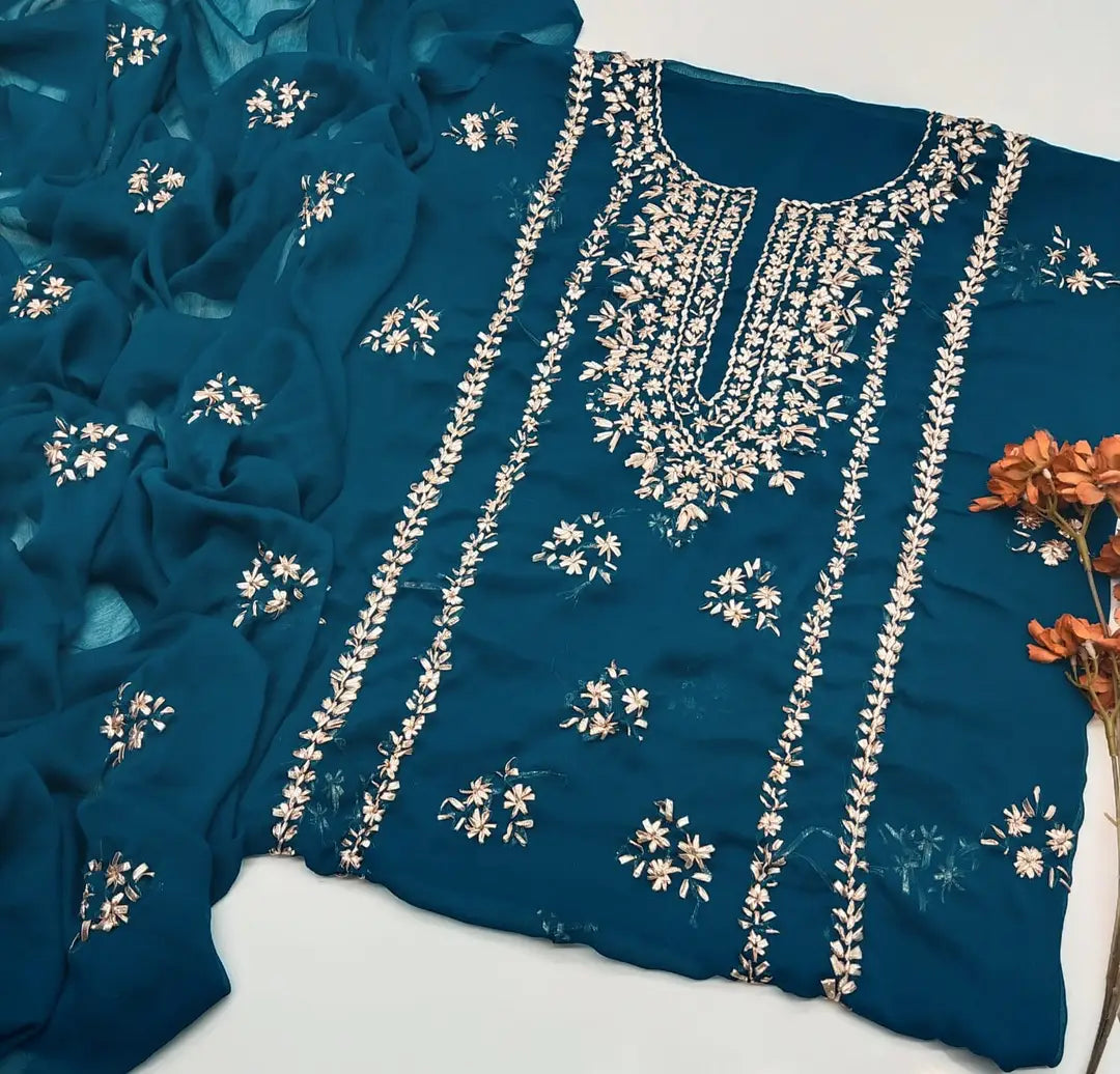 Women's Unstitched Gota Work Suit 2-Piece MZ3085200036TEZBCN