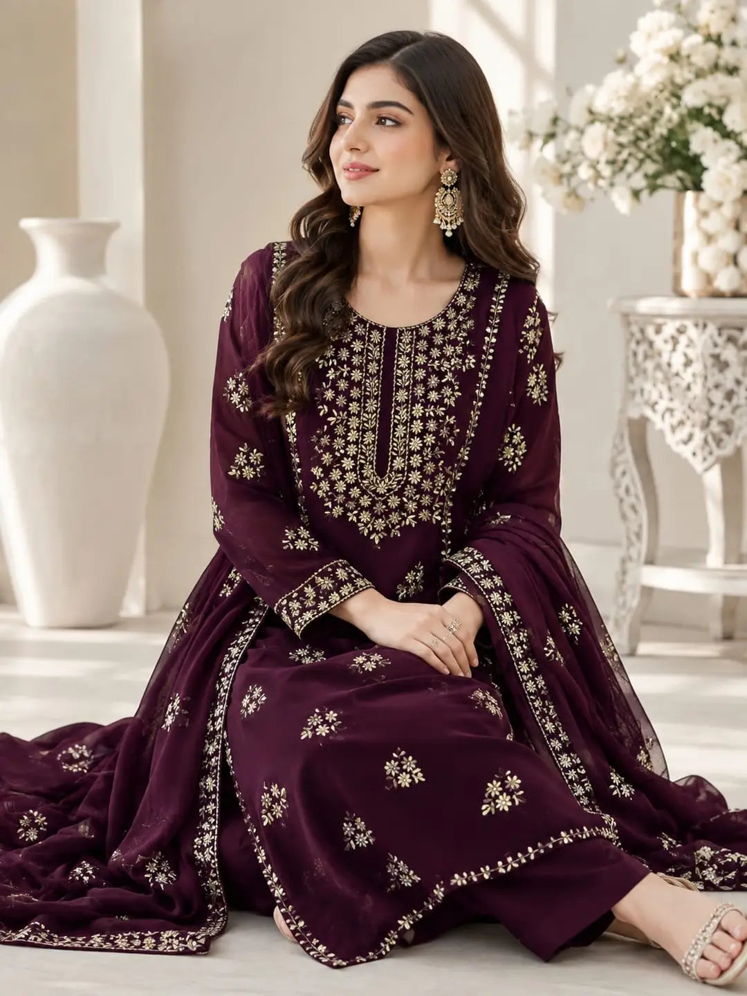Women's Unstitched Gota Work Suit 2-Piece MZ3085200036TEZBCN