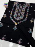 Women's Unstitched Embroidered Cotton 2 Piece Suit MZ3188200014BK