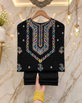Women's Unstitched Embroidered Cotton 2 Piece Suit MZ3188200014BK