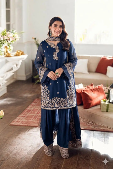 Women's Unstitched Embroidered Suit 3-Piece MZ3292200004HBTS