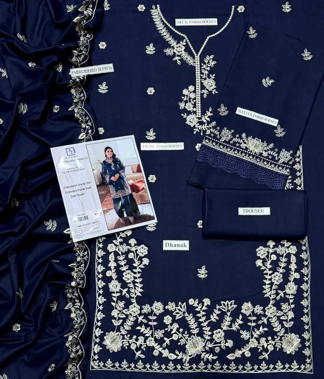 Women's Unstitched Embroidered Suit 3-Piece MZ3292200004HBTS