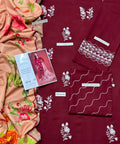 Women's Unstitched Embroidered Suit 3-Piece MZ3292200009HBTS