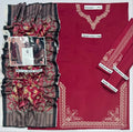 Women's Unstitched Embroidered Suit 3-Piece MZ3292200027HBTS
